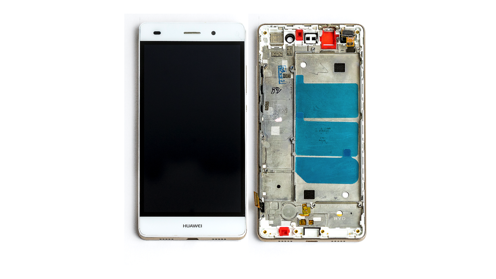 Display + Touch Screen + Frame per Huawei P8 Lite ALE-L21 bianco