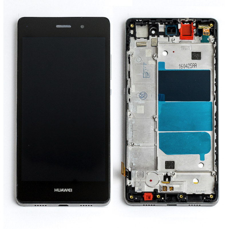 Display + Touch Screen + Frame per Huawei P8 Lite ALE-L21 nero