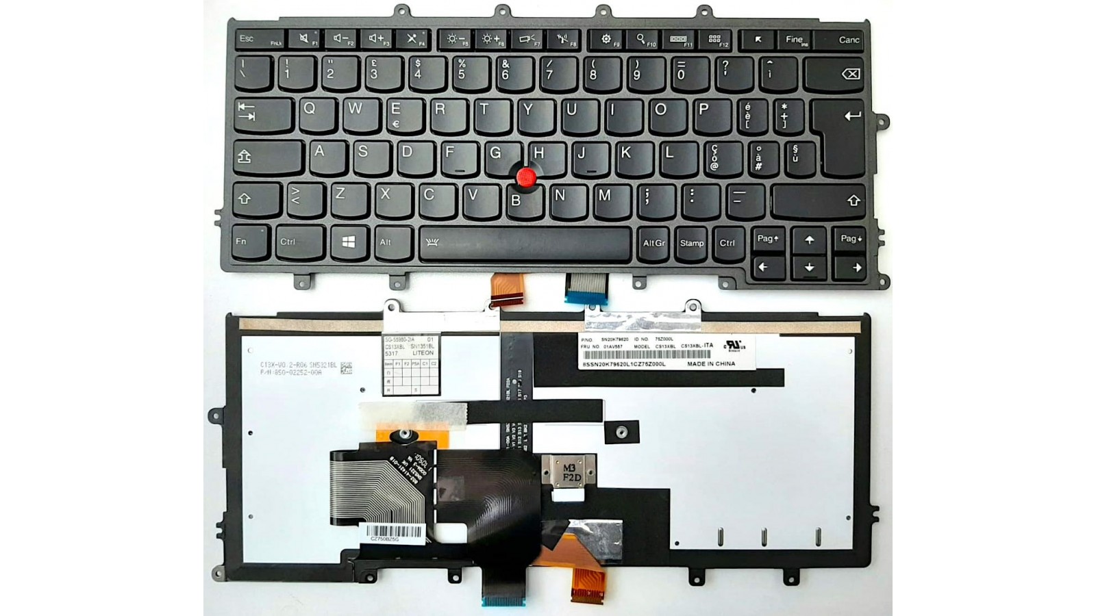 Tastiera italiana compatibile con Lenovo ThinkPad X230S X240 X250 X260 Retroilluminata