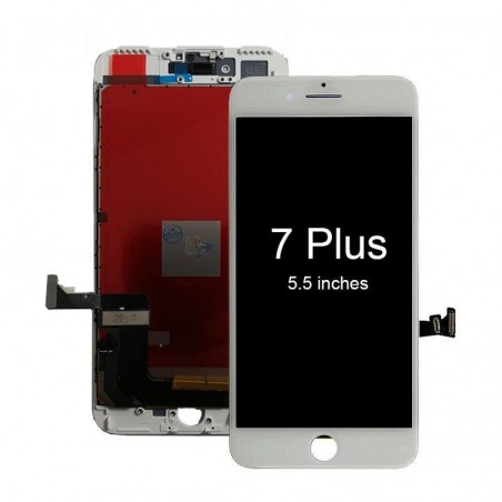 Display Lcd per Apple Iphone 7 Plus bianco completo di Touch screen e cornice 