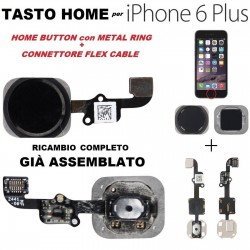 Flex tasto home Nero per Apple iPhone 6 Plus