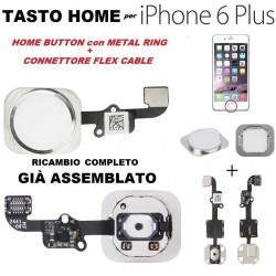 Flex tasto home Bianco e argento per Apple iPhone 6 Plus