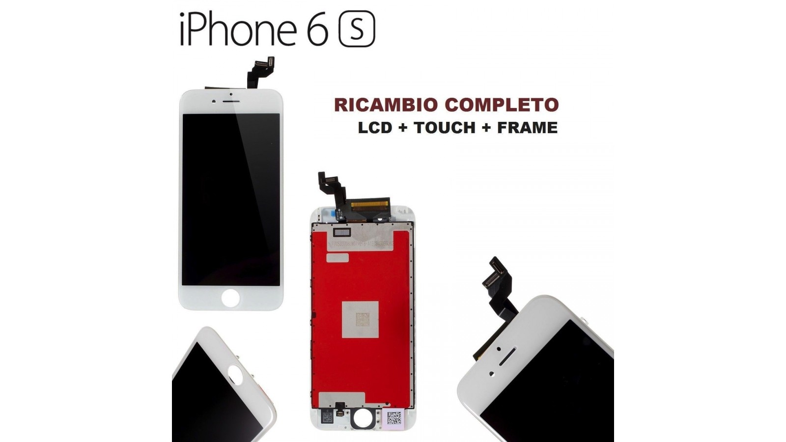 Display Lcd per Apple Iphone 6S completo di Touch screen e cornice bianco