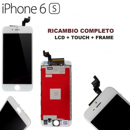 Display Lcd per Apple Iphone 6S completo di Touch screen e cornice bianco