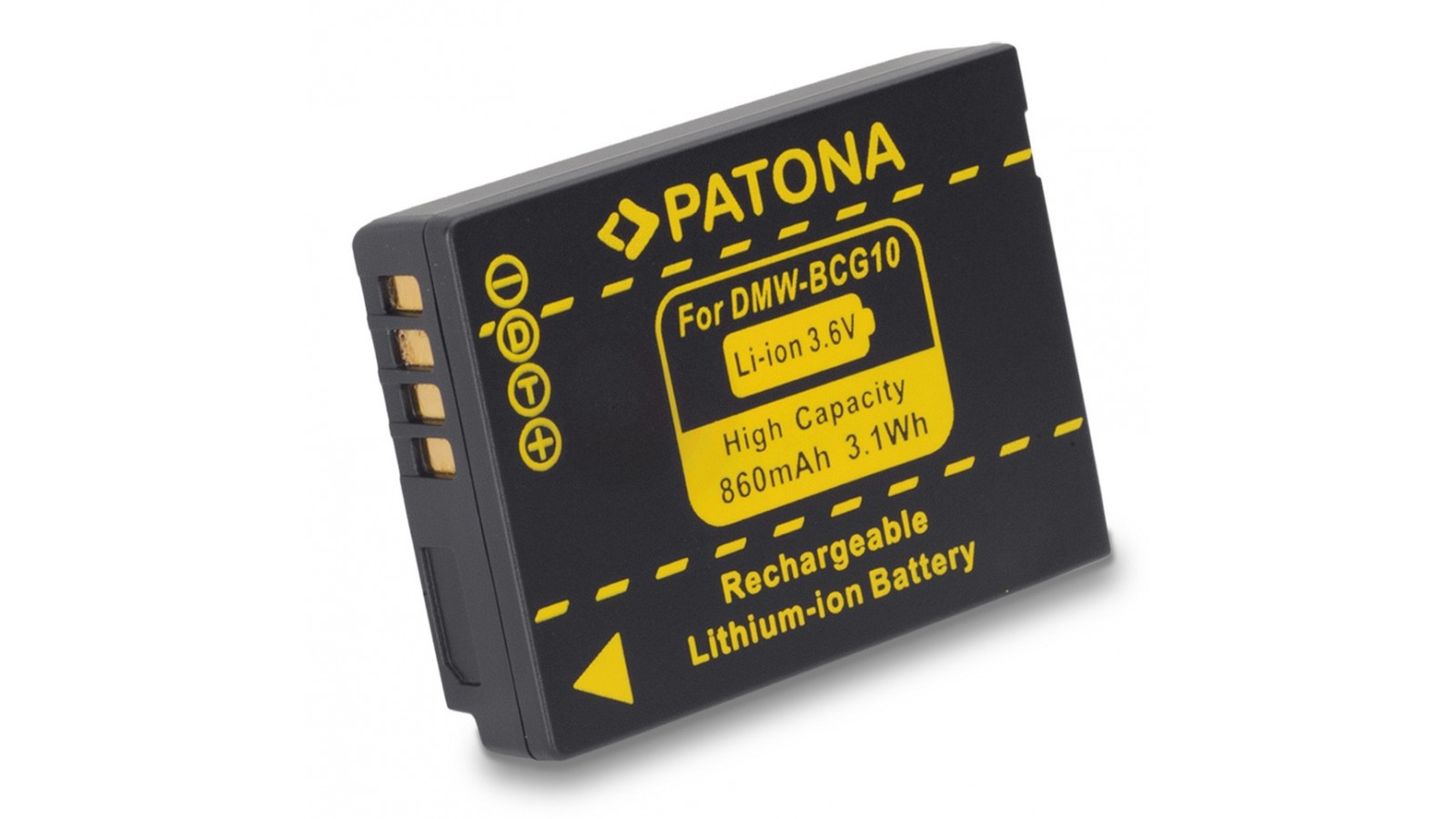 Batteria compatibile con Panasonic DMW-BCG10E Lumix DMC-TZ6 TZ7 TZ8 TZ10 ZS1 ZS3 ZX3