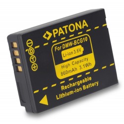 Batteria compatibile con Panasonic DMW-BCG10E Lumix DMC-TZ6 TZ7 TZ8 TZ10 ZS1 ZS3 ZX3