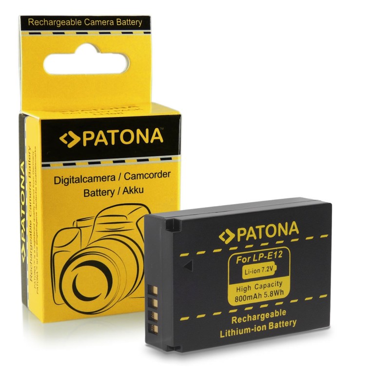 Batteria compatibile con Canon LP-E12 EOS 100D EOS M EOS Rebel SL1 Batteria compatibile con Canon LP-E12 EOS 100D EOS M EOS Rebel SL1