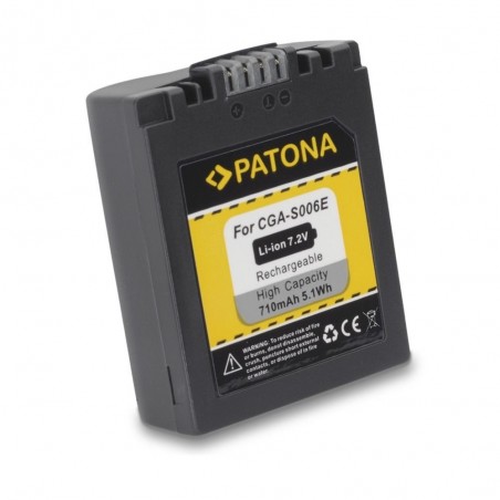Batteria compatibile con Panasonic CGR-S006A, CGR-S006/E LUMIX DMC-FZ38 FZ50 FZ7 FZ8 