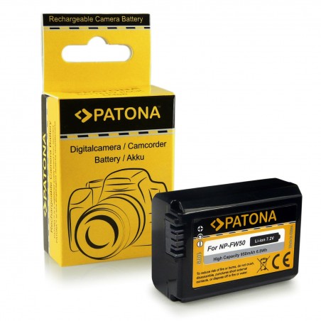 Batteria compatibile con Sony NP-FW50 Alpha 5000 6000 NEX-6 NEX-F3 NEX-7