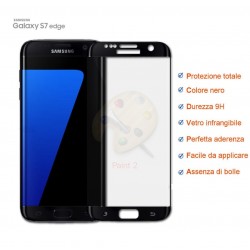 Pellicola colore nero curva in vetro temperato per Samsung Galaxy S7 Edge