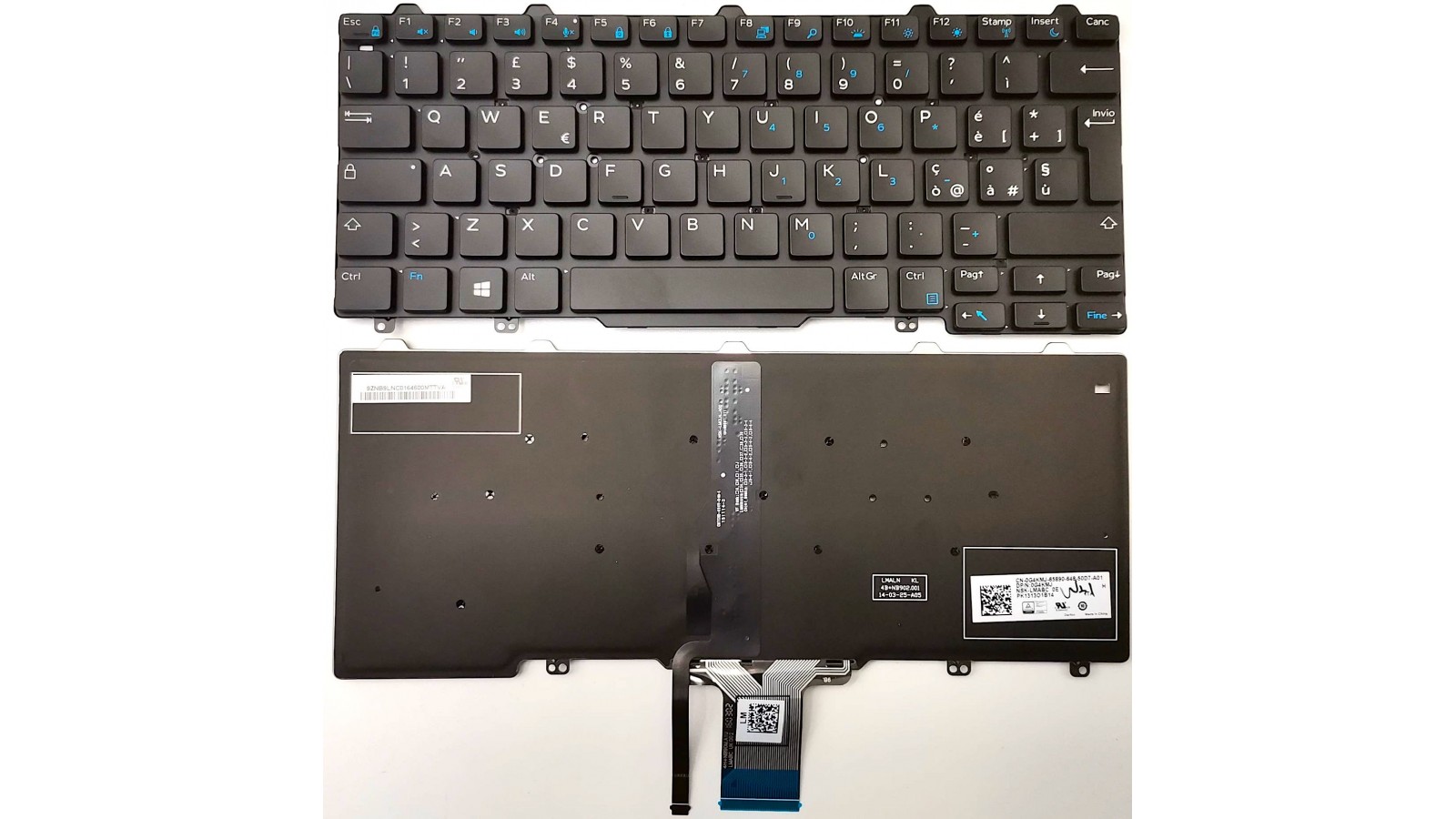 Tastiera italiana Retroilluminata per DELL Latitude 12 5000 E5250 E5270 E5450 12 7000 E7250 E7270 E7450