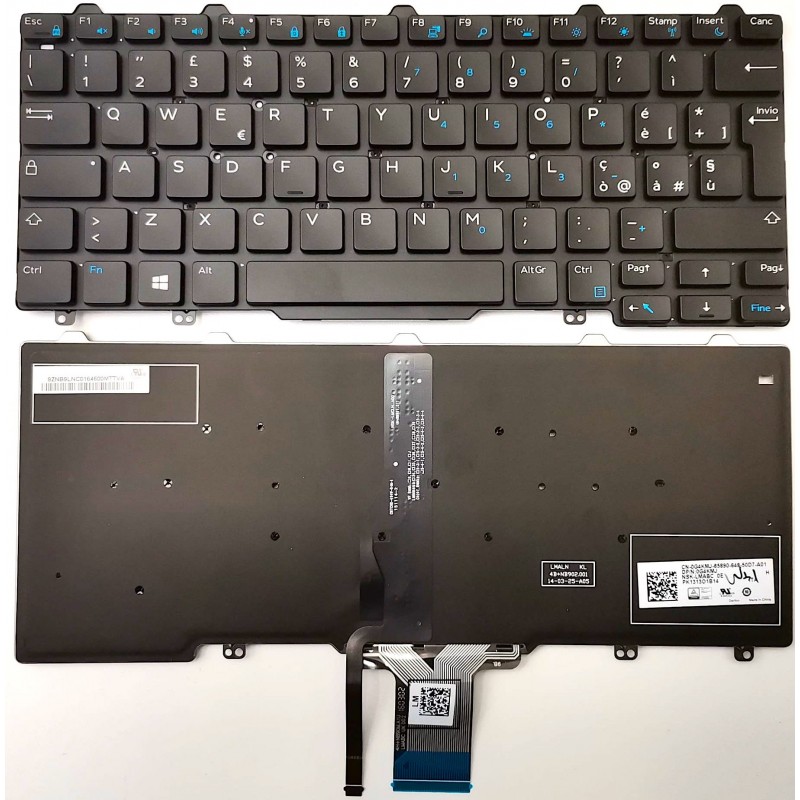 Tastiera italiana Retroilluminata per DELL Latitude 12 5000 E5250 E5270 E5450 12 7000 E7250 E7270 E7450