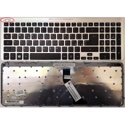 Tastiera italiana compatibile con Acer Aspire V5-531 V5-571 con Frame Silver