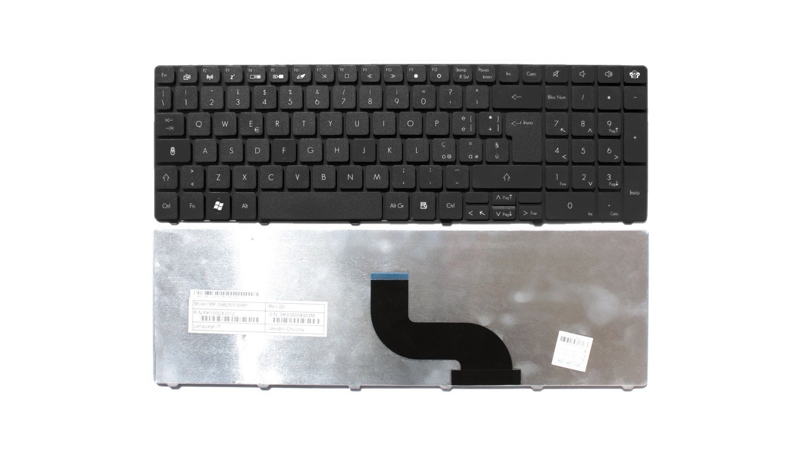 Tastiera italiana per Acer PACKARD BELL TK37 TK81 TK83 TK85 TK87 TM01 TM05 TM80 TM81 TX86 serie