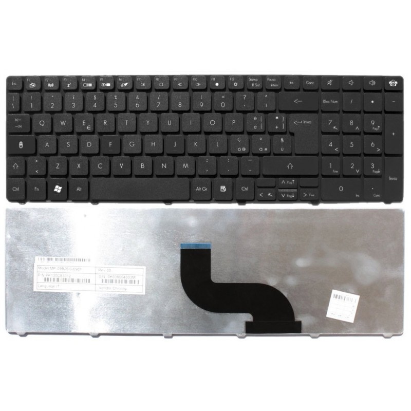 Tastiera italiana per Acer PACKARD BELL TK37 TK81 TK83 TK85 TK87 TM01 TM05 TM80 TM81 TX86 serie