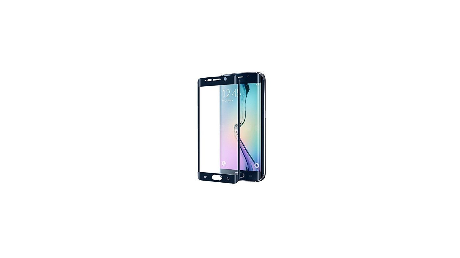 Pellicola nera curva in vetro temperato per Samsung Galaxy S6 Edge Plus