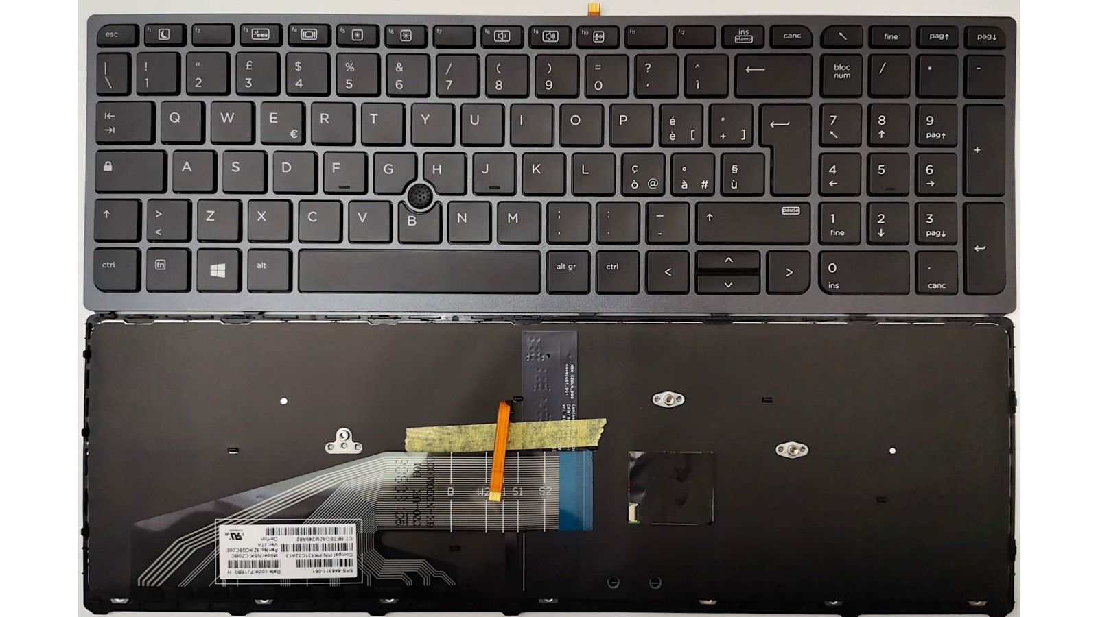 Tastiera italiana per HP ZBook 15 G3, 15 G4 17 G3 p/n PK131C31A13 Retroilluminata