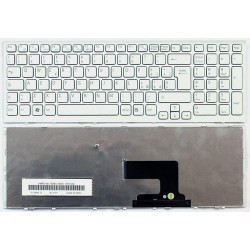 Tastiera italiana bianca compatibile con SONY Vaio pcg-71811m Serie completa di frame