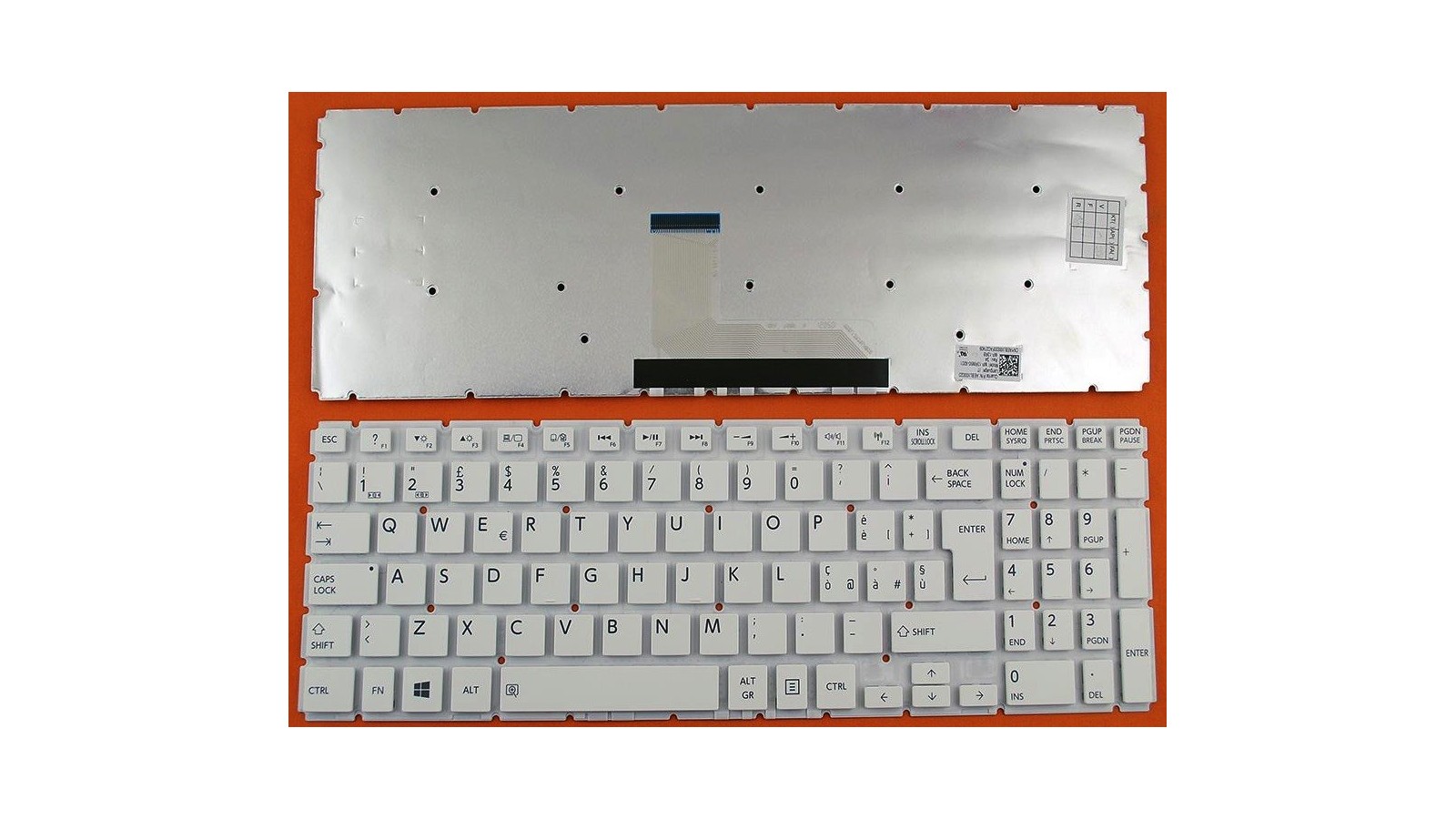 Tastiera Italiana bianca compatibile con Toshiba Satellite L50D-B