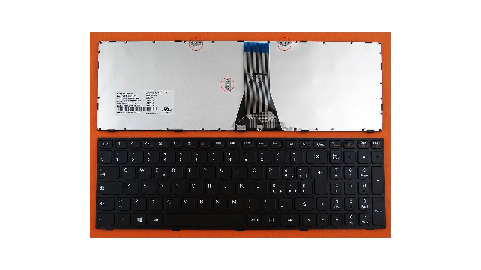 Tastiera italiana compatibile con Lenovo B50-80 B50-45