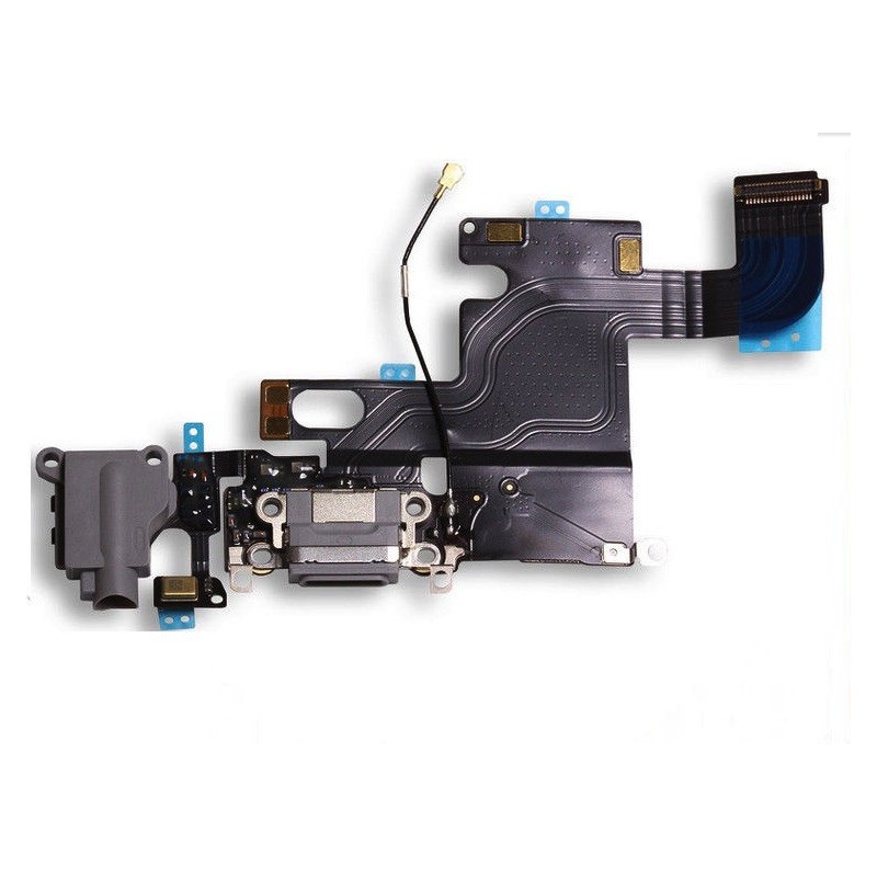 Flat connettore ricarica Apple iPhone 6 completo di microfono antenna jack audio nero