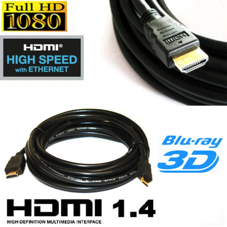 Cavo Hdmi to Hdmi 1,8 metri 1.4 bV con Teminali Oro