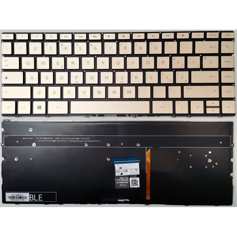 Tastiera italiana compatibile con HP Spectre x360 13-W 13-AE 13-AD 920746-041 Retroilluminata