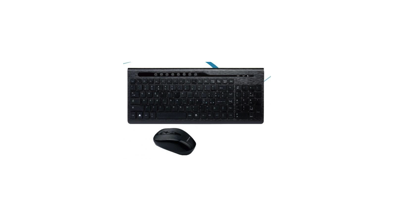 Tastiera Multimediale + Mouse Wireless 2.4 Ghz per Pc Desktop