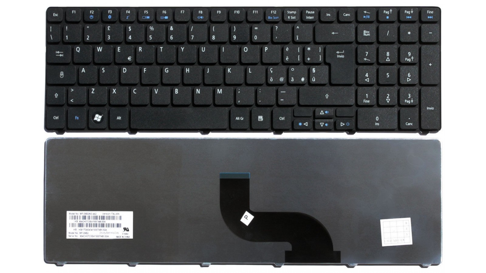 Tastiera italiana compatibile con Acer Aspire E1-521