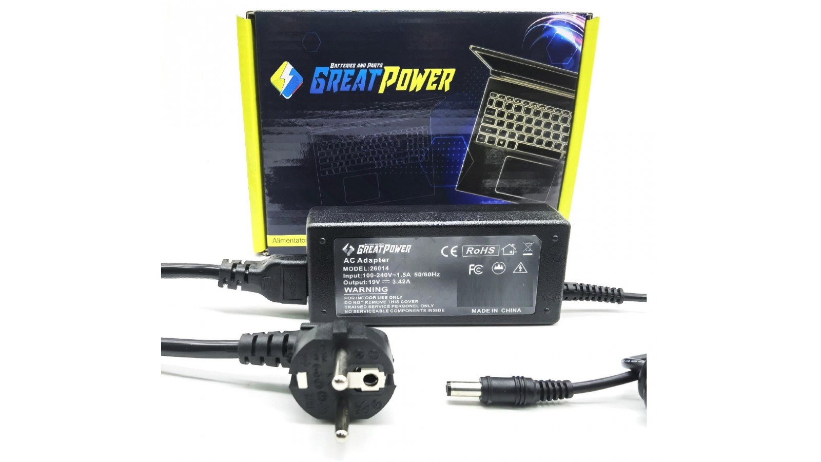 Alimentatore caricabatteria compatibile con Asus F502C