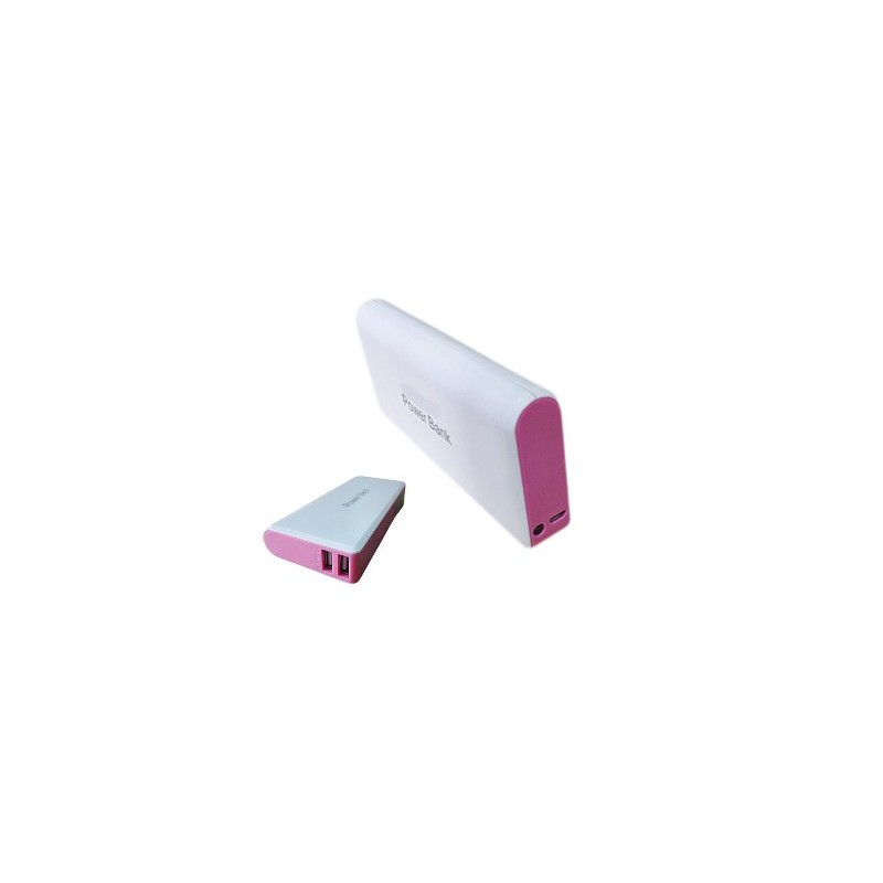 Power bank 12000mAh universale per smartphone e tablet rosa