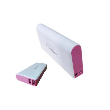 Power bank 12000mAh universale per smartphone e tablet rosa