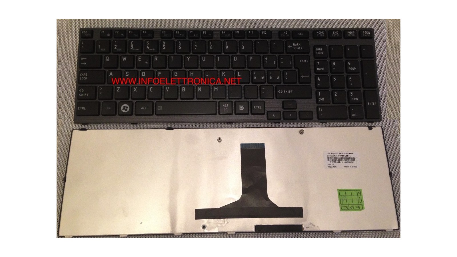 Tastiera italiana compatibile con Toshiba Satellite P750 P750D P755 P770 P775