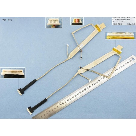 Cavo connessione flat display Toshiba L500 L500D L505 L505D DC02000S800 completo connettore cam