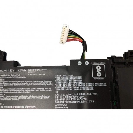 Batteria per Asus VivoBook X510UF S15 S510 S510UF S510UR 11.55V 42Wh