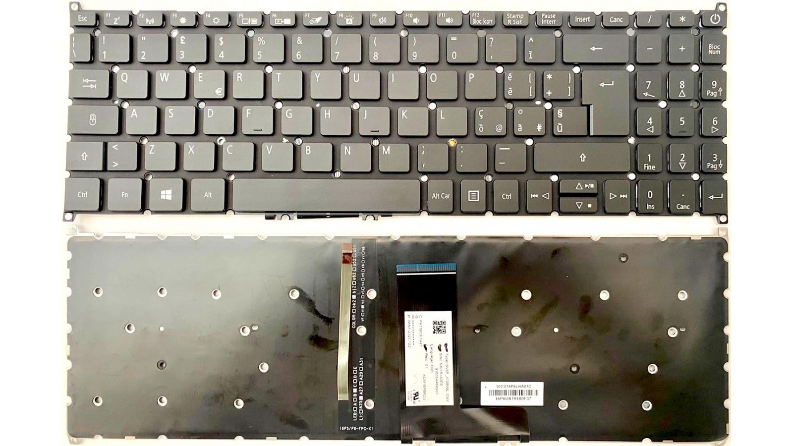 Tastiera italiana Retroilluminata per Acer Aspire 3 SV5T_A72B NKI151S05K PK132CE2B15 AEZAUI00110