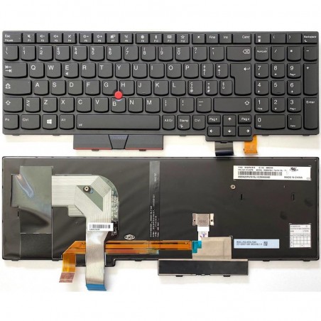 Tastiera italiana compatibile con Lenovo ThinkPad P51S P52S T570 T580 Retroilluminata