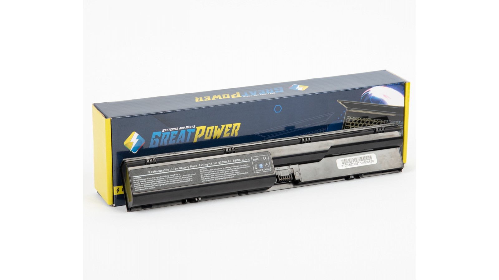 Batteria 5200 mAh compatibile con HP HSTNN-LB2R PR06 PR09 QK646AA LC32BA122 HSTNN-Q88C