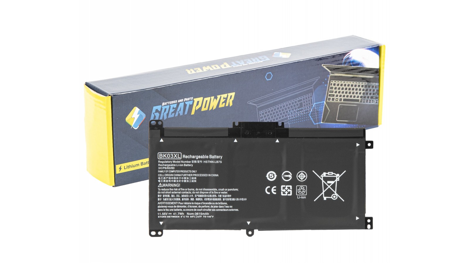 Batteria 41.7Wh compatibile con HP Pavilion X360 14-BA000 BA100 ba001ns ba000na ba007na ba005ne ba004tx 