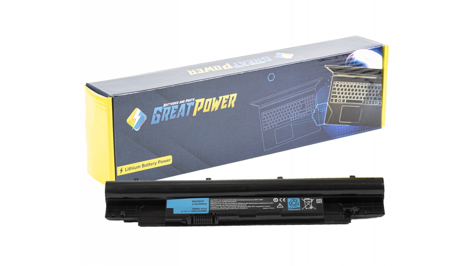 Batteria 5200mAh compatibile con Dell Vostro V131 V131D V131R