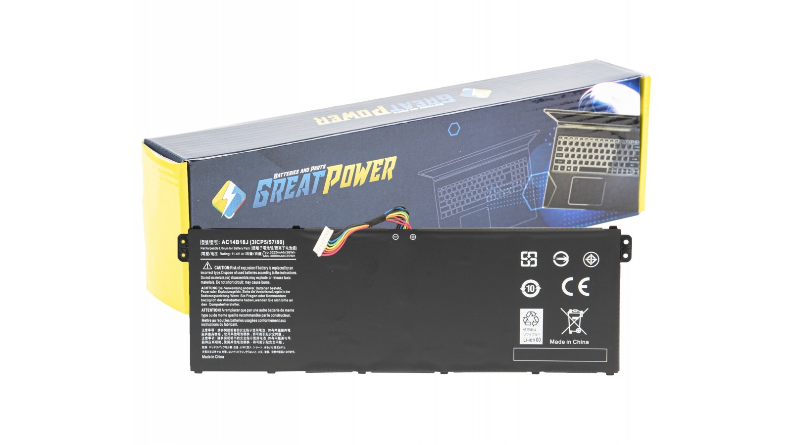 Batteria 3200mAh compatibile con Acer AC14B13J AC14B18J