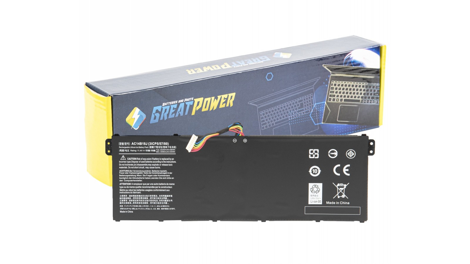 Batteria 3200mAh compatibile con Acer Chromebook 11, 13, 15, C910, CB3-111, CB5-311