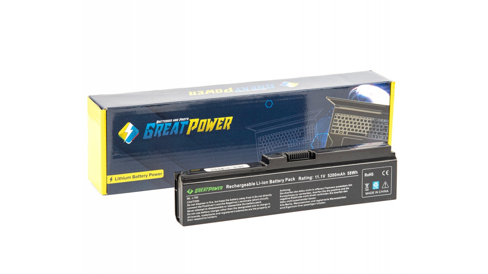 Batteria 5200mAh per Toshiba Satellite PA3817 PA3817U