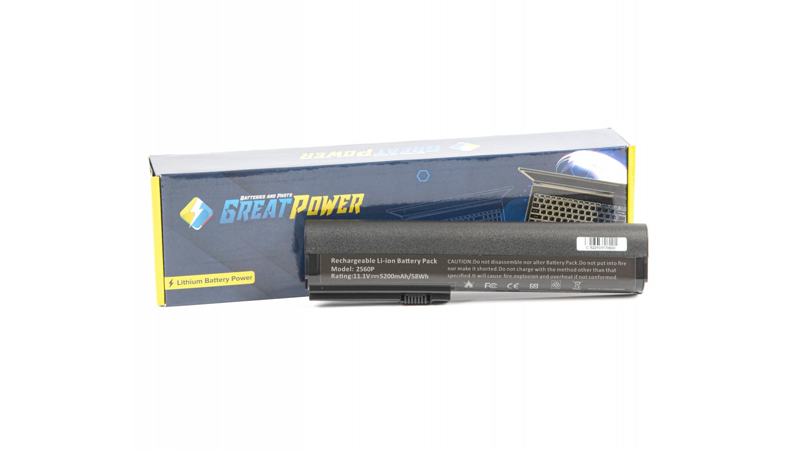 Batteria 5200mAh compatibile con HP EliteBook 2560P 2570P