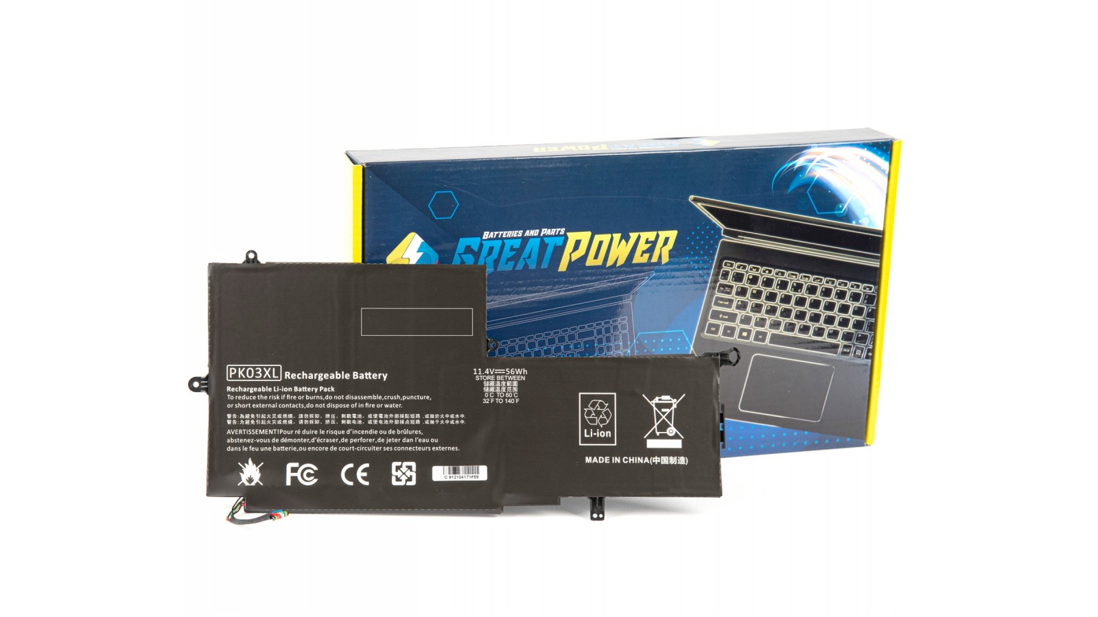 Batteria 4900mAh per HP PK03XL Spectre 788237-2C2 789116-005 TPN-Q157