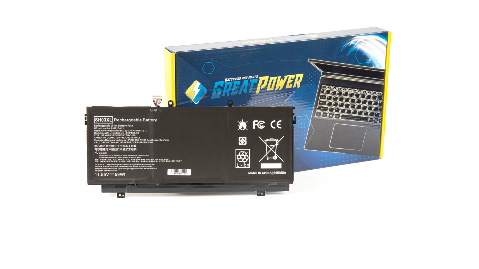Batteria 5000mAh compatibile con HP SH03XL TPN-Q178 HSTNN-LB7L