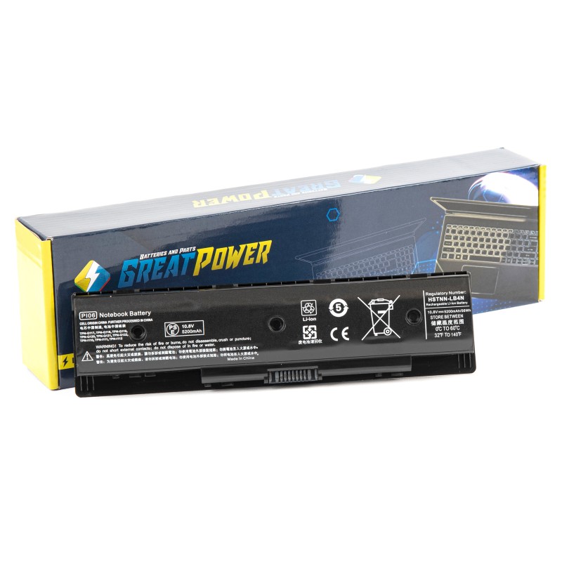 Batteria 5200mAh compatibile con HP HSTNN-LB4O  HSTNN-UB4N  HSTNN-YB4N  HSTNN-YB4O