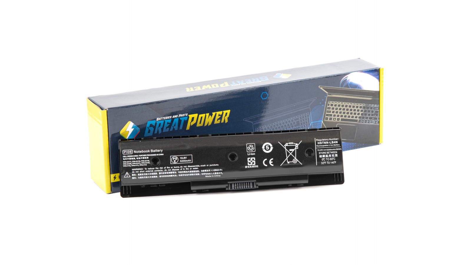 Batteria 5200mAh compatibile con HP 709988-541 710416-001 710417-001 H6L38AA HSTNN-LB4N