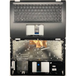 Tastiera italiana compatibile con Lenovo Yoga 500-14 500-14IBD CON TOPCASE PALMREST NERO