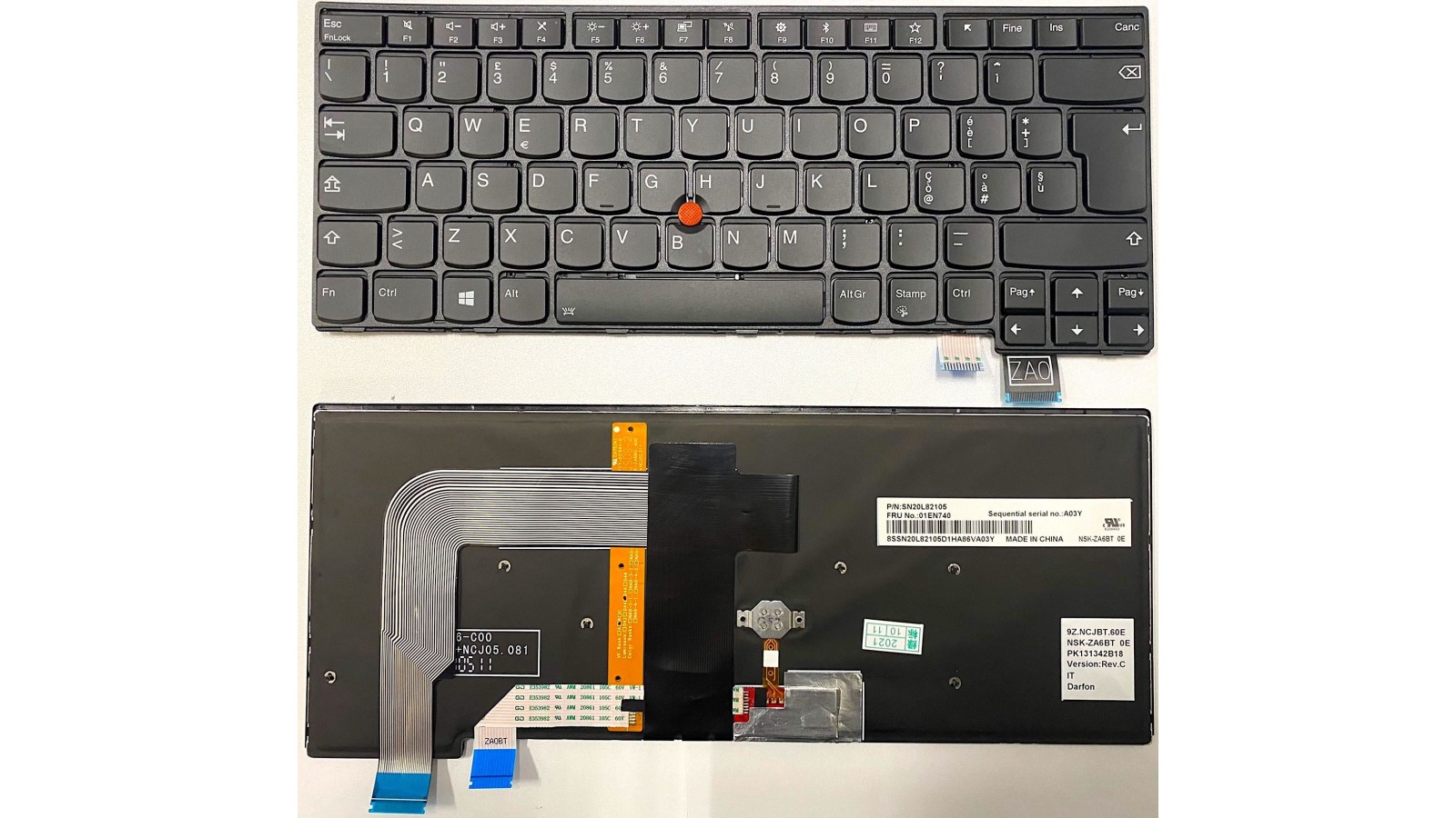 Tastiera italiana RETROILLUMINATA per Lenovo THINKPAD T460S T470S con Trackpad